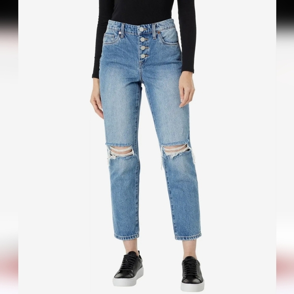 NWT Blank NYCMadison Crop High-Rise Denim in Bigger & Better - Picture 2 of 4